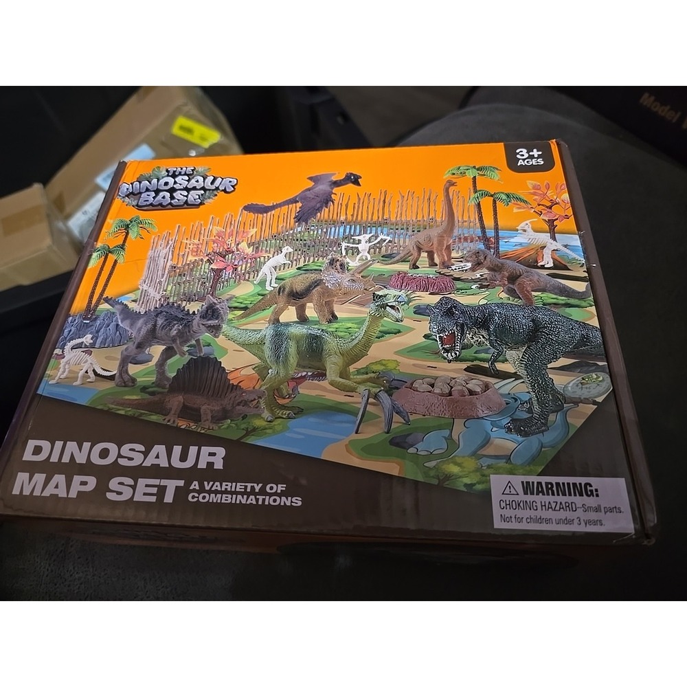 The Dinosaur Base 23Pc Dino Playset STEM Activity Learning Kit STEAM Toy Map Set